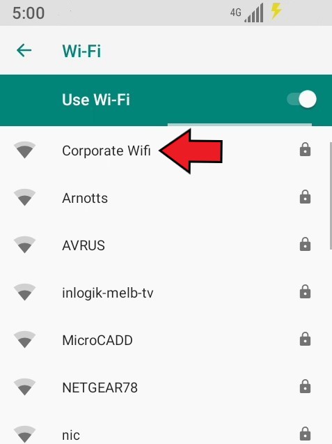 Wi-fi Menu